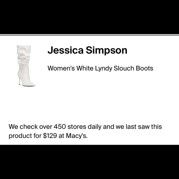 Jessica Simpson White Lyndy Slouch Boots, high boots w high heel, off white - Picture 8 of 11